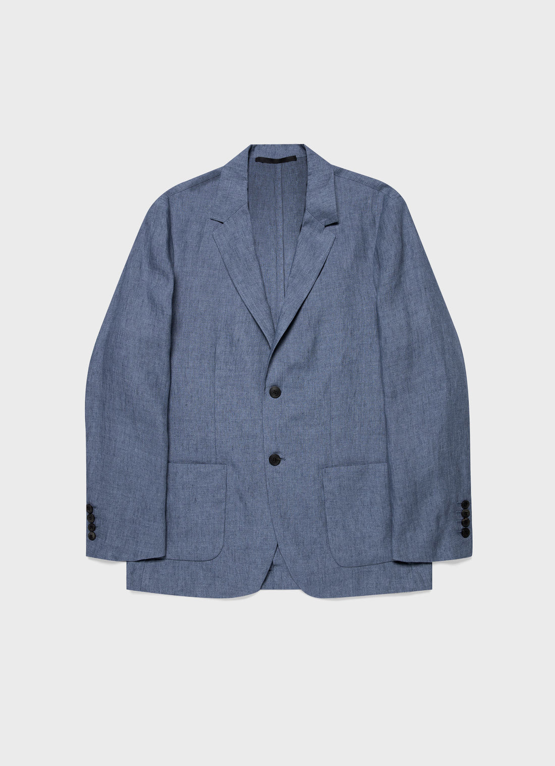 Men's Linen Blazer in Soft Denim Melange